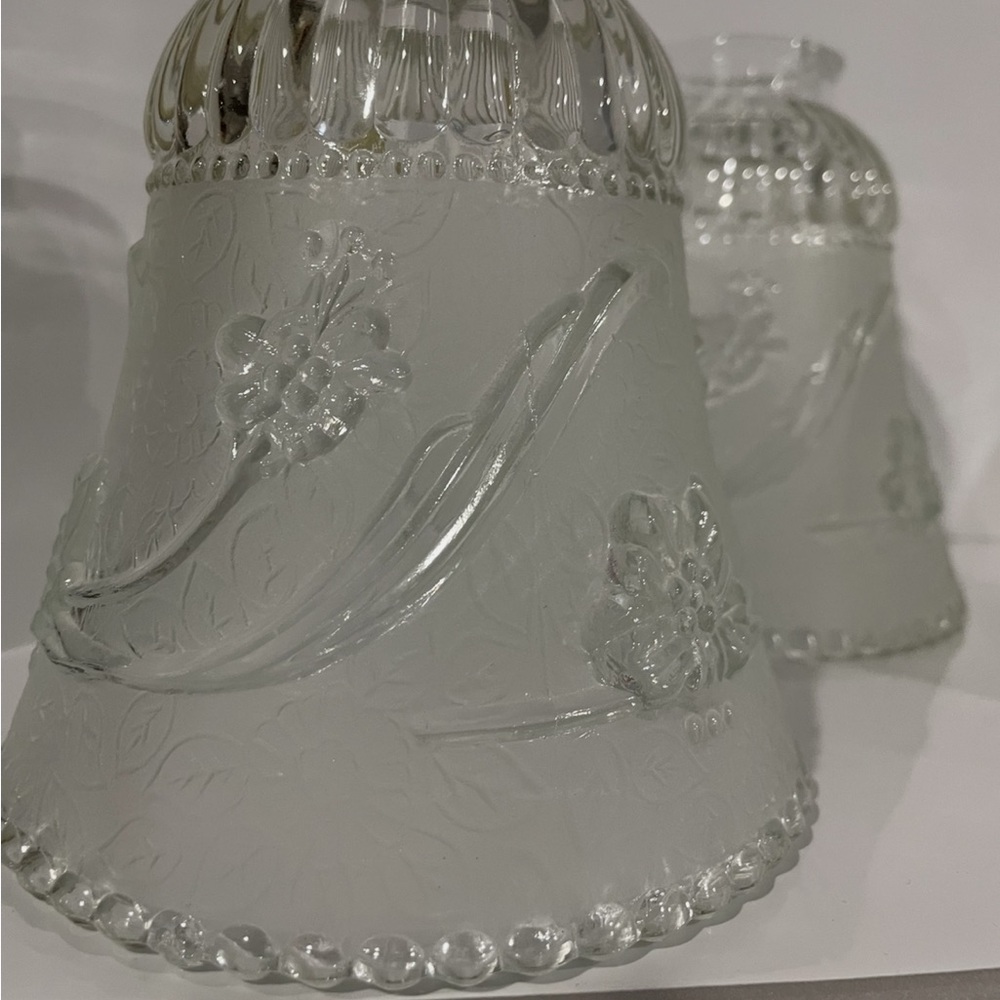 Set of 4 Elegant Frosted Glass Lamp Shades